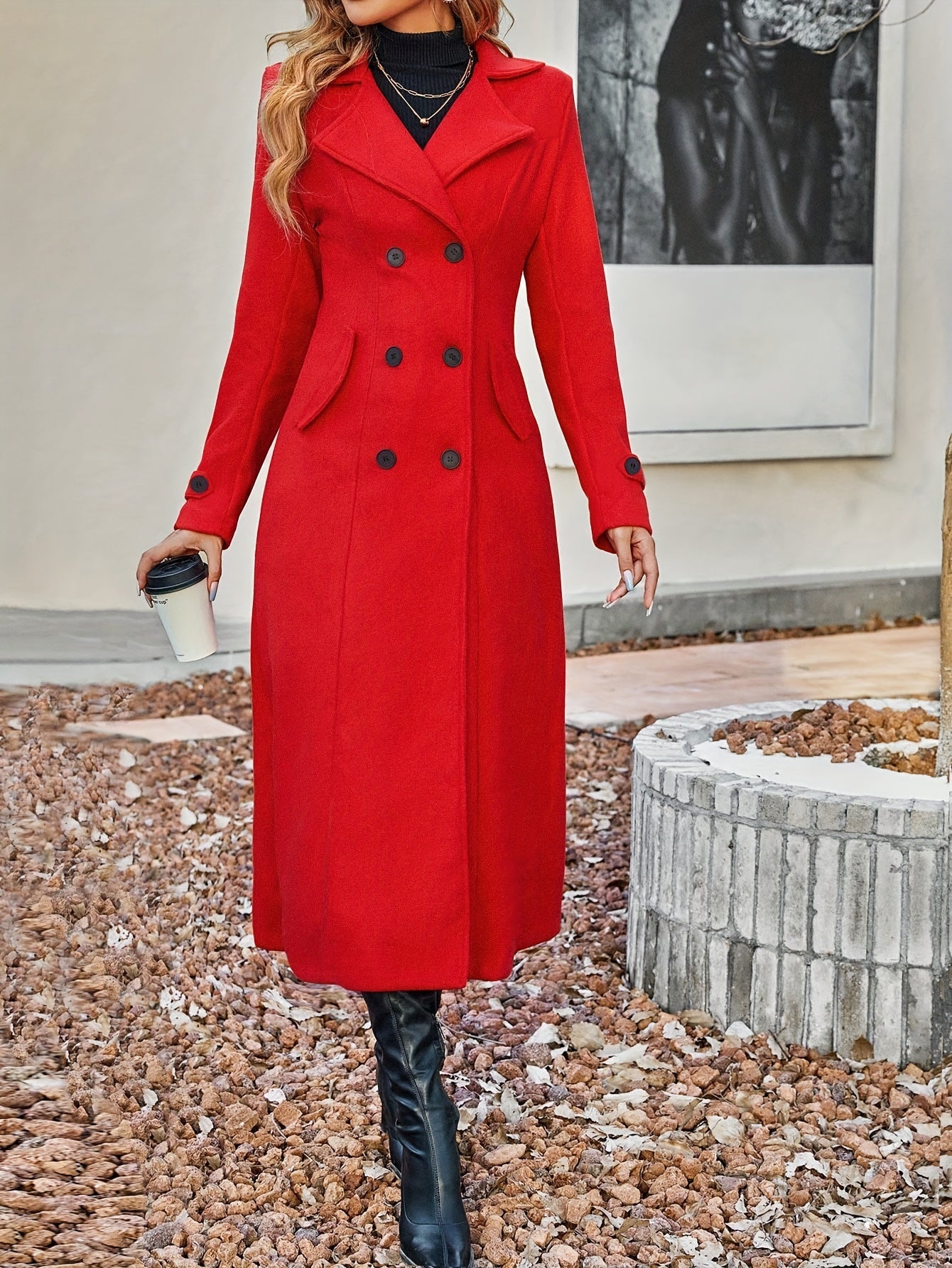 Double-Breasted Longline Coat