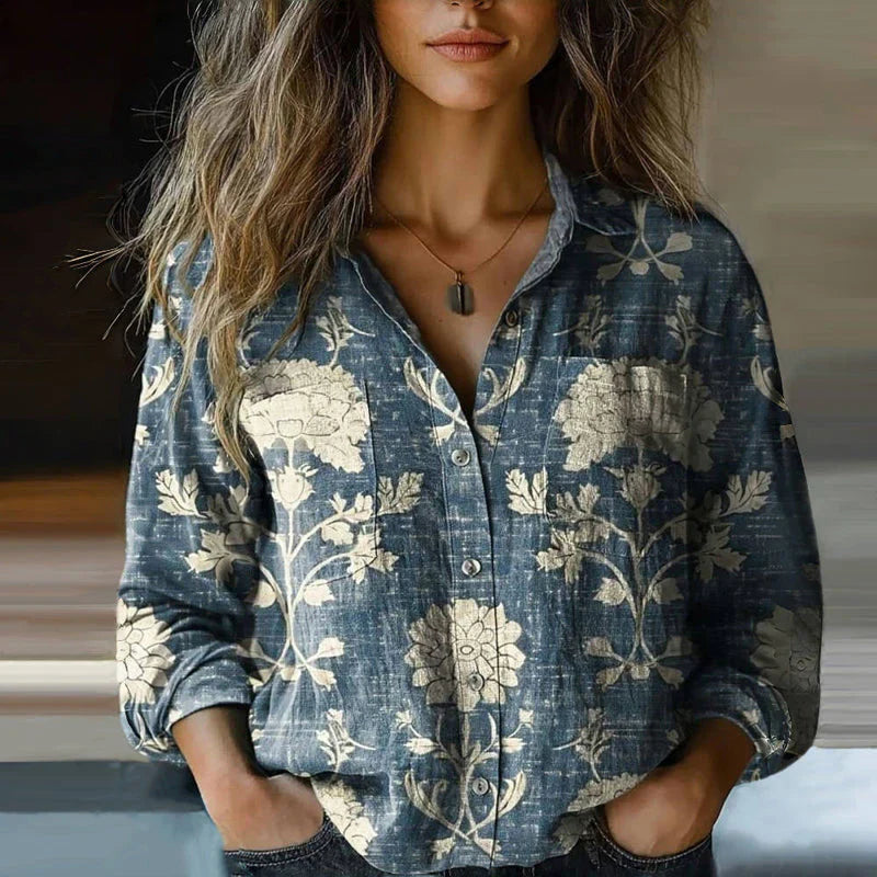 Veya – Trendy Classic Floral Printed Blouse