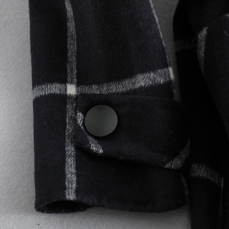 Lapel Black Tweed Coat | Vintage Elegance Meets Modern Strength