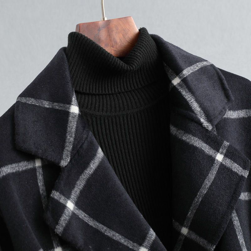 Lapel Black Tweed Coat | Vintage Elegance Meets Modern Strength