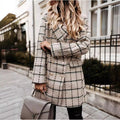 Madeleine Plaid Coat | Classic Elegance with Modern Ease