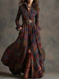 Beatriz | Retro Checkered Maxi Dress