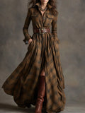 Beatriz | Retro Checkered Maxi Dress