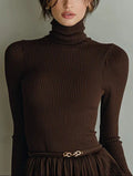 Stylish and elegant brown textured bodycon mini dress