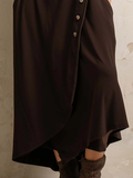 Dark Brown Bohemian Midi Dress