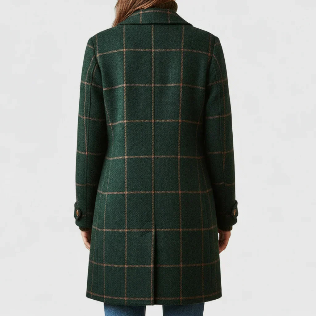 Retro Lapel Plaid Tweed Coat | Vintage Charm Meets Modern Power