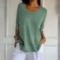 Fenella - Casual Solid Color Work Top