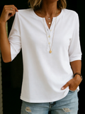 Camilla | The Organic Knit Heavy-Cotton Button Henley