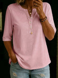 Camilla | The Organic Knit Heavy-Cotton Button Henley