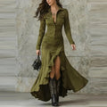 The Savannah Ruched Split Maxi Dress