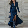 The Savannah Ruched Split Maxi Dress